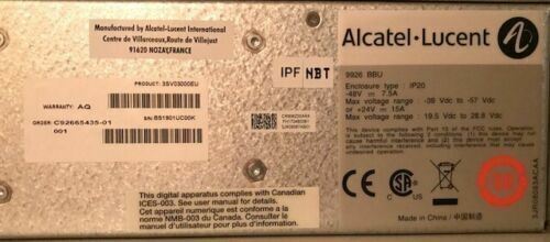 🔥 Alcatel-Lucent 9926 BBU IP20 Complète 3JR08093ACAA - Neuf Emballage Ouvert ⚡️  ALCATEL LUCENT   