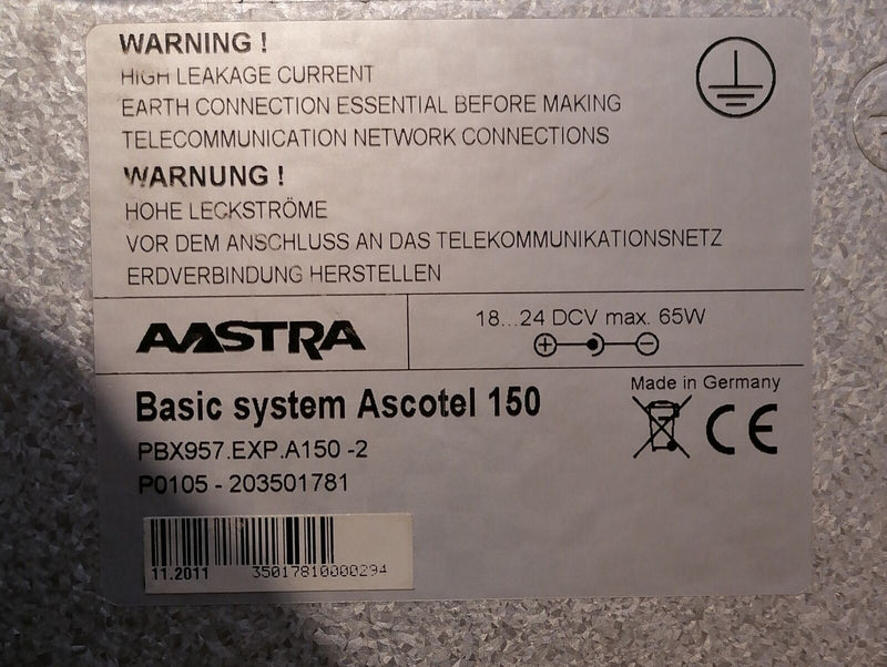 🔥 Autocommutateur PBX ASCOTEL Basic System 150 PBX957 ☎️  Ascotel   