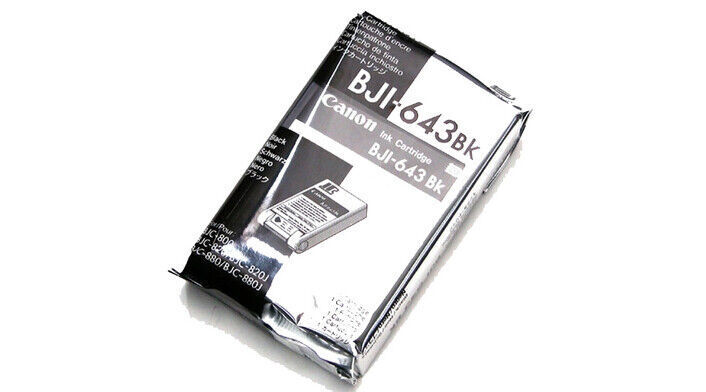 Cartouche D'Encre Canon BJI-643 Bk Original Neuf Noir 29ml Pour BJC-800 820 880  Canon   