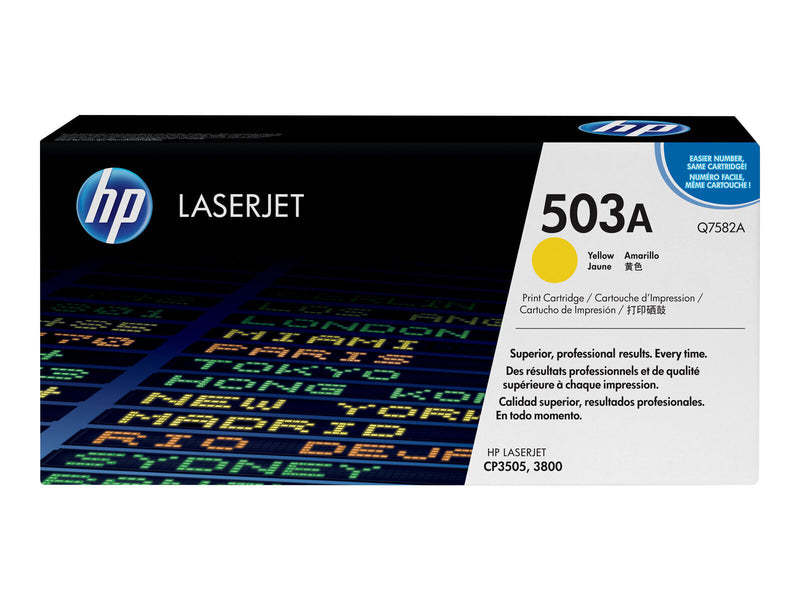 Toner HP 503A Q7582A Jaune Original Neuf 6000 Pages HP LaserJet 3800/CP3505  HP   