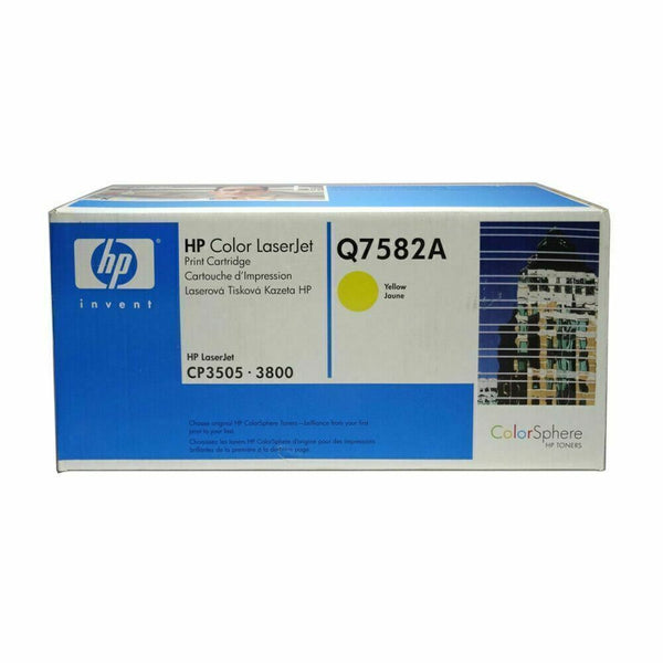 Toner HP Q7582A Jaune Original Neuf 6000 Pages Pour HP LaserJet 3800  HP   