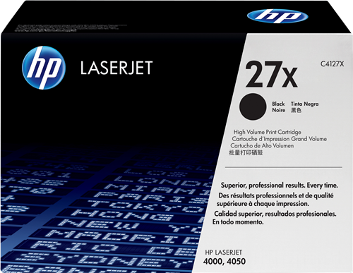 Toner HP C4127X 27X Original Neuf Noir 10 000 Pages Pour HP LASERJET 4000, 4050  HP   