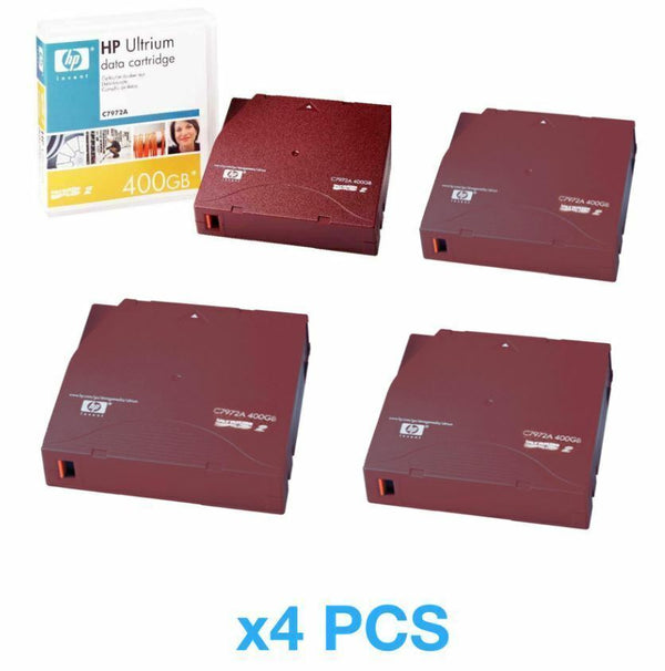 HP  LTO-2 Ultrium 200/400GB - LOT de 4 Cartouche de données C7972A  HP   