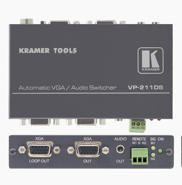 Lot de 3 Kramer Outils Vp-211ds – Automatique VGA/Uxvga/Mélangeur Audio  kramer   