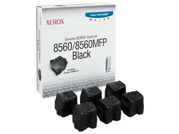 Xerox 108R00727 - Kit authentique de 6 Color Stix noirs pour Phaser 8560  Xerox   